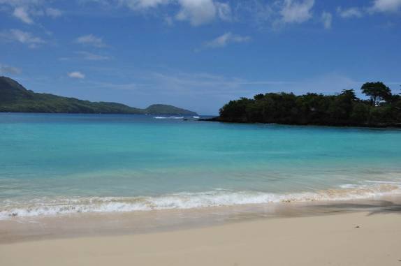 As incríveis cores da Playa Rincón, perto de La Galera, na península de Samaná, na costa norte da República Dominicana